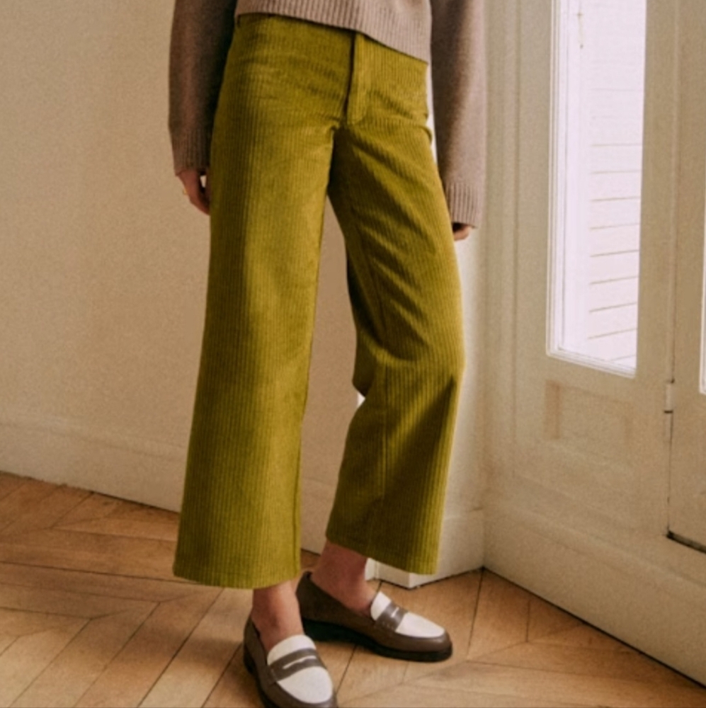 ISO Sezane Le Crop In Meadow Green